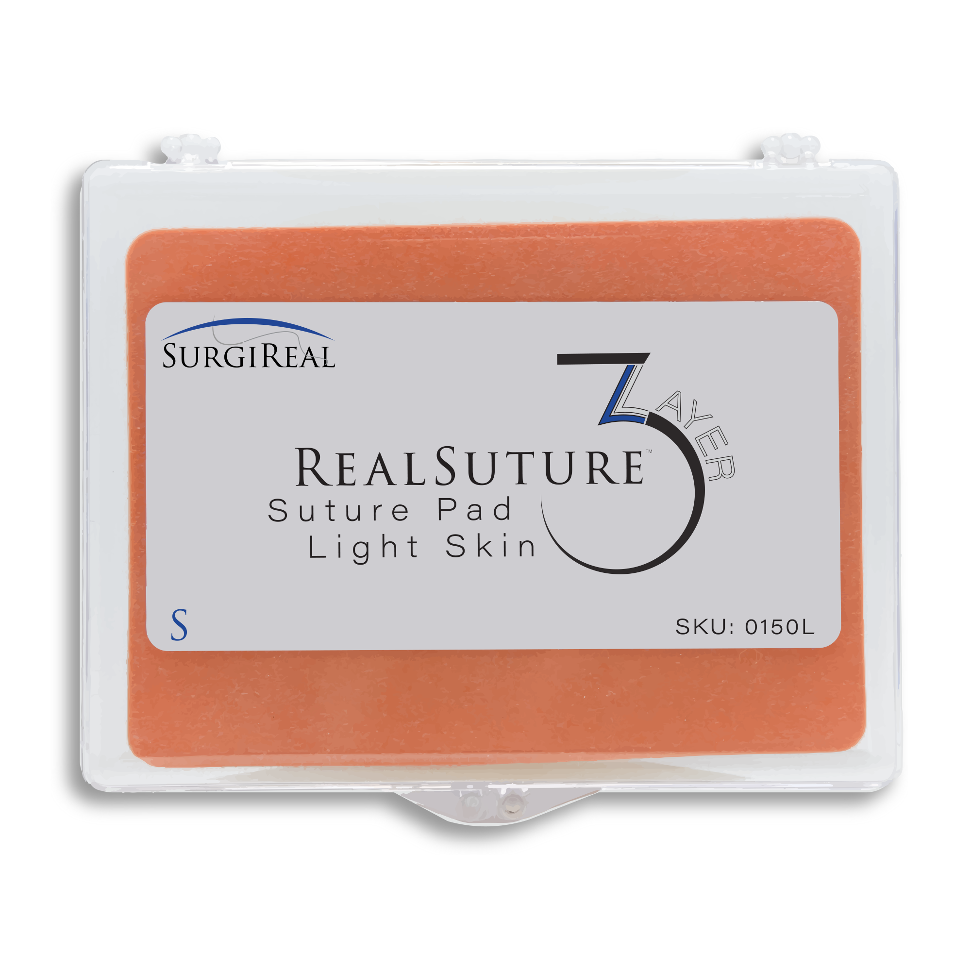 The 3-Layer Suture Pad from SurgiReal is designed to mimic the first three superficial layers of the abdominal wall; the Epidermis layer, Subcutaneous layer, and the first Fascia layer. 